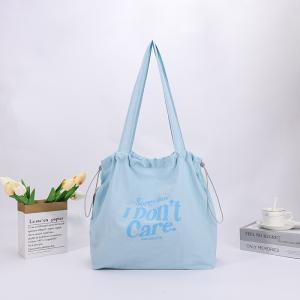 抽繩印花字母通勤單肩包尼龍簡約慵懶風大容量托特包廠家定制批發