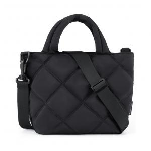 亞馬遜新款絎縫時尚洋氣旅行便捷菱格尼龍女士手提包單肩斜挎包